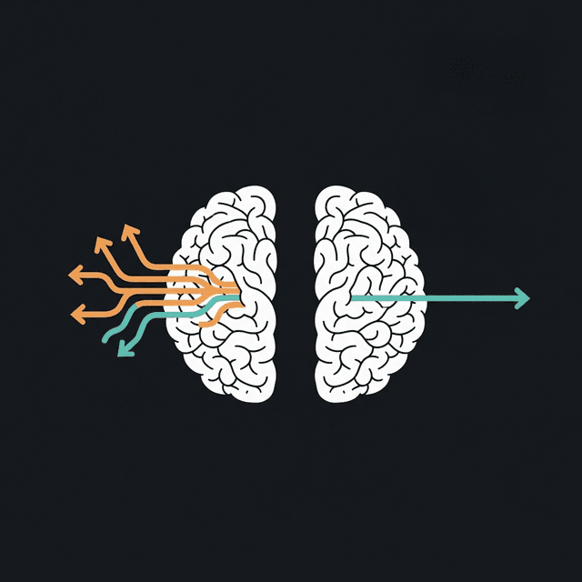 Cerveau avec flèches multiples vs. cerveau à flèche unique